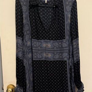 Free People Oversized Changing Times Floral Print Tunic